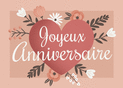 Joyeux anniversaire avec un cœur fleuri